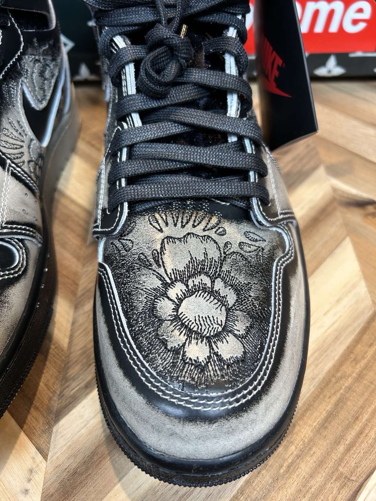 Nike Air Jordan 1 High Zoom Familia Dia De Muertos Black FQ8155-010 Mens 11.5 image 9