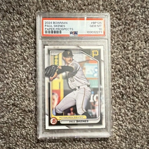 2024 Bowman Paul Skenes #BP-125 PSA 10 Pittsburgh Pirates Prospects Rookie Card