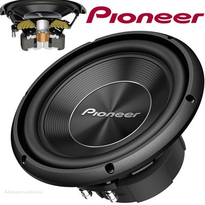 Pioneer TS-A250S4 25cm Subwoofer 1300 Watt 1 x 4 Ohm Auto Bass 10''