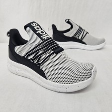Adidas Lite Racer Adapt 7.0 K Athletic Shoes IE6384 Black White Kids Size 2