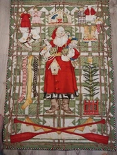 Quilted Crib Blanket/throw/Xmas Wall Hanging Multiple Use Holiday Decor 40x28