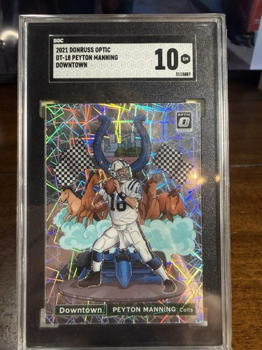 Panini 2021 Donruss Optic Peyton Manning Colts Downtown #DT-18 SGC 10