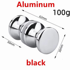 Aluminum Alloy Door Handle 1.1" Dia Single Glass Door Knob Bathroom Shower Cabin