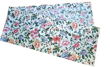 Floral Curtain Valance Rose Hibiscus Pink Peach Purple Cottage Boho Long 82x17