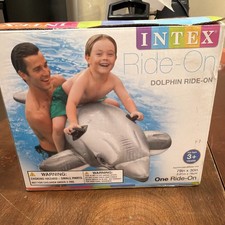 2017 NIB INTEX Ride-On Dolphin Inflatable Poo...