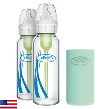 Dr. Brown's Anti-Colic Options Narrow Glass Baby Bottle with Level 1 Slow Flow