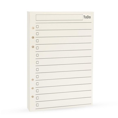 A5 Loose Leaf To Do List Planner Refillable 45 Sheets 90 Pages Lined Paper
