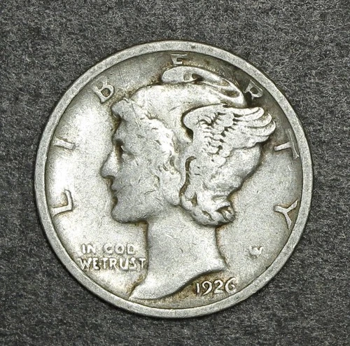 1926-d . . Mercury Dime . .  G . . Good