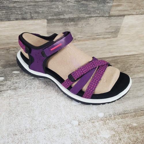 ECCO Offroad Roam Womens Sandals Sz 10 - 10.5 Purple Slingback Hook & Loop