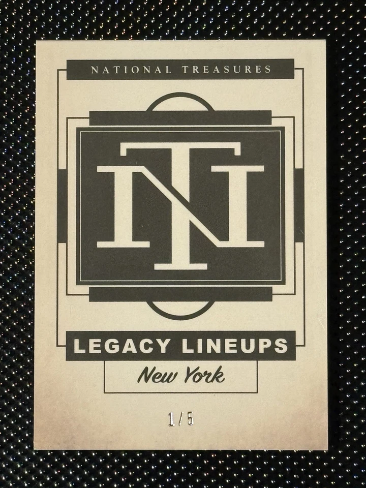 2024 Panini National Treasures Legacy Lineups New York Yankees 8 autos 1/5 SSP Foto 4 de 4