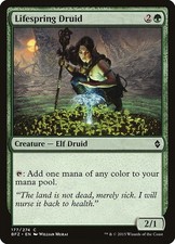 Lifespring Druid 177 BFZ Zendikar MTG Green Elf Common Murai NM