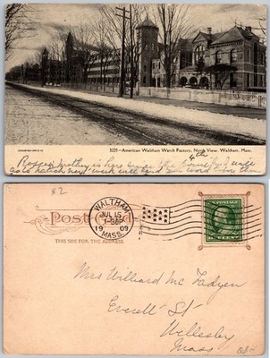 American Waltham Watch Factory Waltham Mass Postcard