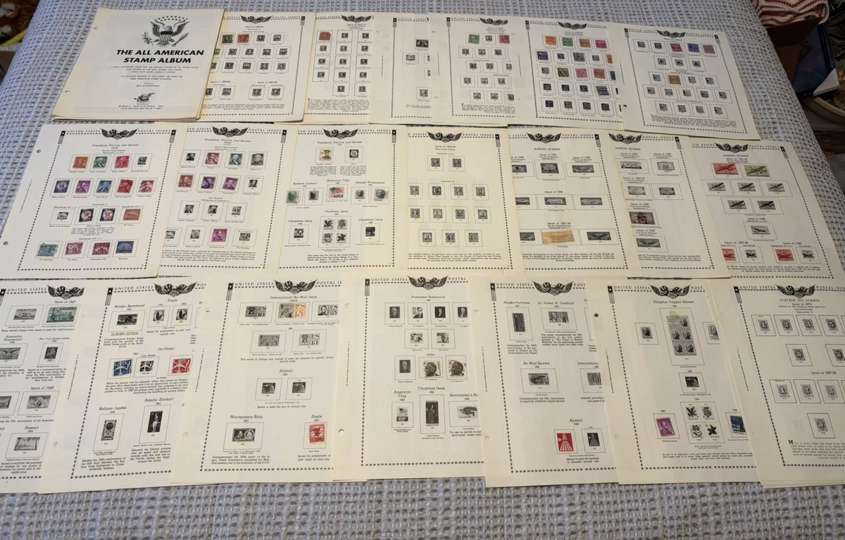 Pages from The All American Stamp Album with approximately 275 stamps