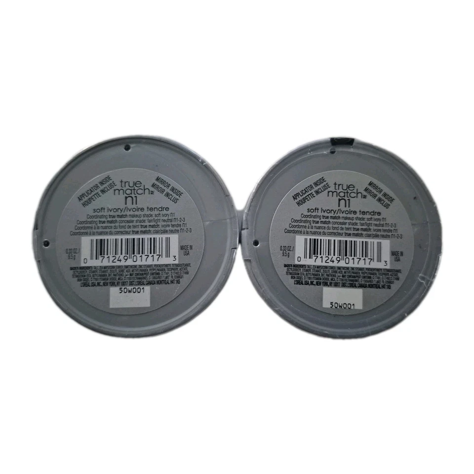 2x L'Oreal Paris True Match Super Blendable Powder Neutral Soft Ivory N1 SEALED - Image 2 of 3