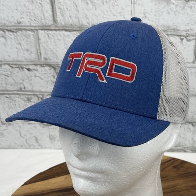 TRD Embroidered Richardson M/L Adjustable Snapback Blue White Trucker Hat Cap