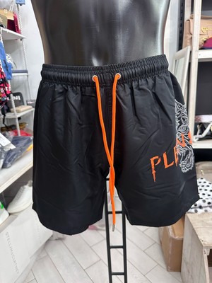Plein Sport Men's Swimsuit Black Size XXL PLS1