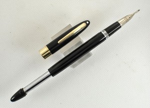 Very Nice Black Snorkel Statesman, Smooth Medium Palladium Nib, RESTORED