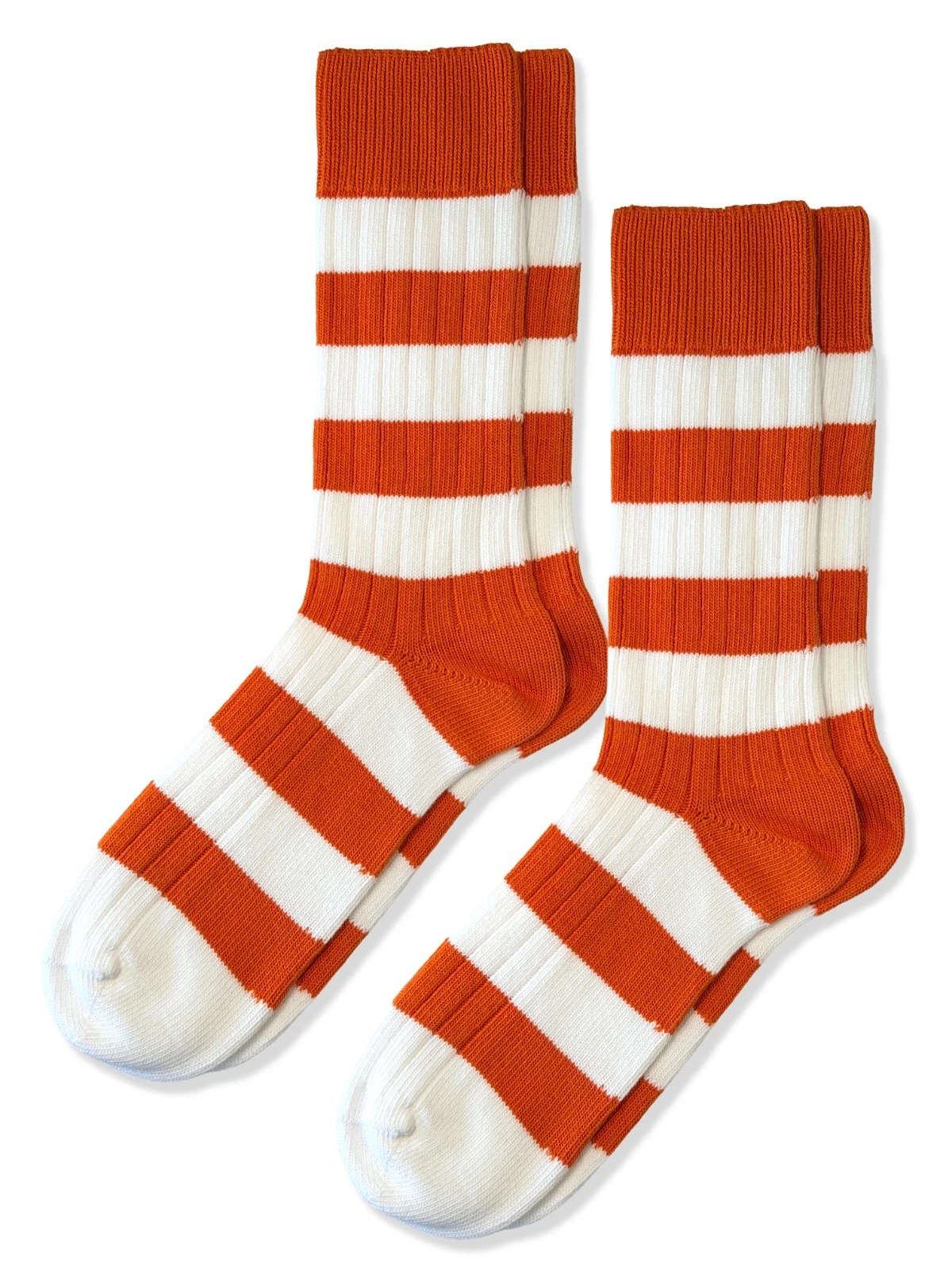 Men's Twin Pack Rugby Stripe Socks – Orange & White Stripe - One Size UK 7-11
Opens in a new window