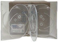 USDISC DVD Cases Chubby 27mm Economy, Octuple 8 Disc Clear Lot