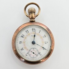 Antique Elgin Pocket Watch 1902 16s 15J Gold Filled Engraved Deer Not Running