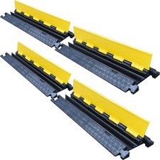 Heavy-Duty Rubber Cable Protector Ramp Floor Cable Wire Cord Cover Speed Bumps