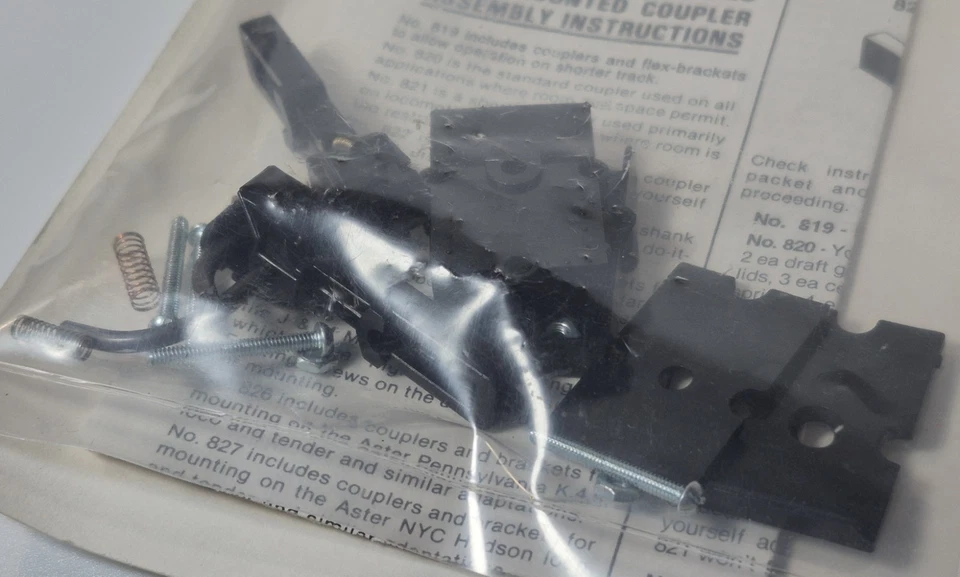 Kadee 820 G Scale Straight Centerset Shank Couplers with Body Mount Gearboxes - Image 2 of 4