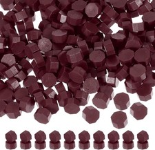 PATIKIL Wax Seal Beads, 720 Pack Sealing Beads Octagon Dark Red