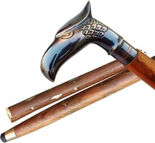 ANTIQUE BRASS HANDLE BRASS SOLID CANES WALKING STICKS MEN/WOMEN EAGLE DESIGNER