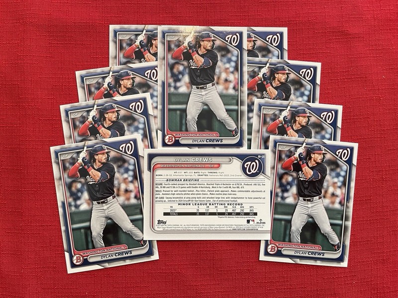 Dylan Crews 2024 Rookie Card #BD-125 (lot of 10)