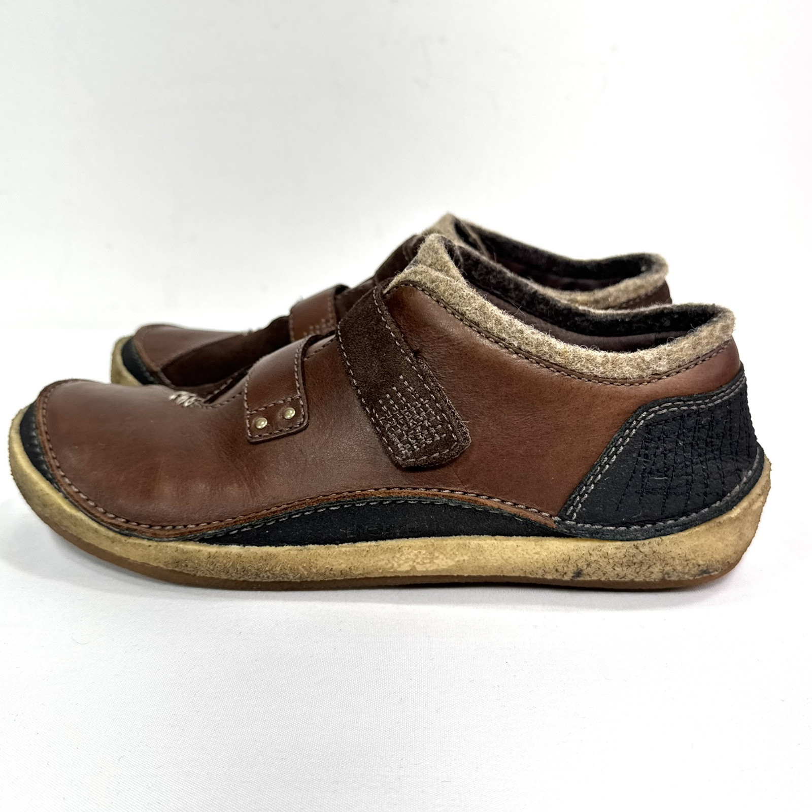 Merrell Vienna scarpe da sella casual da donna in pelle marrone con gancio e passante taglia 9 5