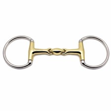 Horse SS Brass Horse Tack Western English Eggbutt Snaffle Bit Oval Link 5-1/2"