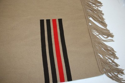 Burberry 141 X 85CM Cashmere Striped Cape BURW01W - Brown/Red | eBay