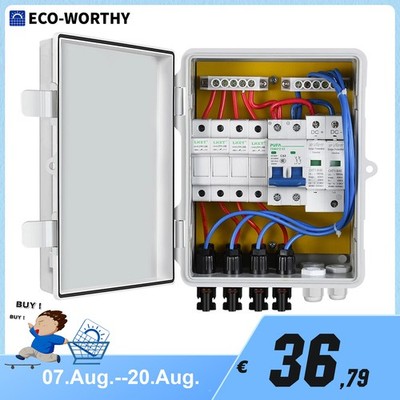 4 String Solar Combiner Box Solarpanel-Gitter Solar Anschlusskasten