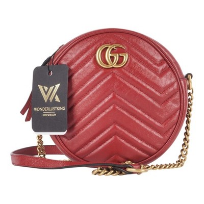 GUCCI Tasche Marmont Round Matelassé Rouge Schultertasche OP: 1800 