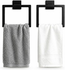 2PACK Matte Black Towel Ring Towel Holder,Durable SUS 304 Stainless Steel