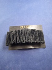 Vtg NOC 90's Y2K BLACK Crinkle Style Curved 3.5" Hair Barrette 14-C