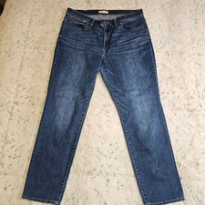 Madewell Medium Wash Straight Leg High Rise Stretchy Jeans Size 32  