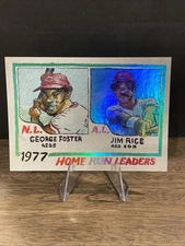 2025 Topps Shoebox Treasures GEORGE FOSTER & JIM RICE #/25 RAINBOW FOIL 1978 HR