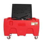 40Gallon 12V Portable Gasoline Diesel Fuel Tank with Pump & Manual Nozzle 3.7GPM