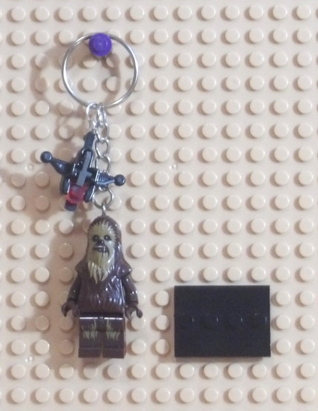 Minifigure Keychain Custom Star Wars Chewbacca w/Working Bowcaster Charm New