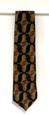 Vintage CELLINI LINEA UOMO Handmade USA Tie Italian Silk Abstract Geometric