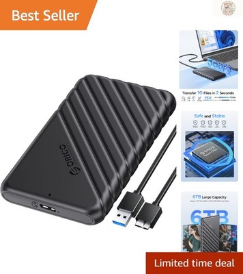 Portable 2.5'' USB 3.0 Hard Drive Enclosure - Expand Storage Effortlessly