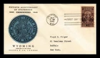Dr Jim Stamps Wyoming 50Th Anniversary Statehood First Day Cover Linprint Cachet