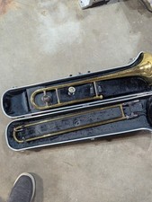 Bach Bb Slide Tenor Trombone Brass Finish Gold w/ Case  Mouthpiece