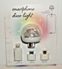 Smartphone Disco Light includes interchangeable USB Adapters