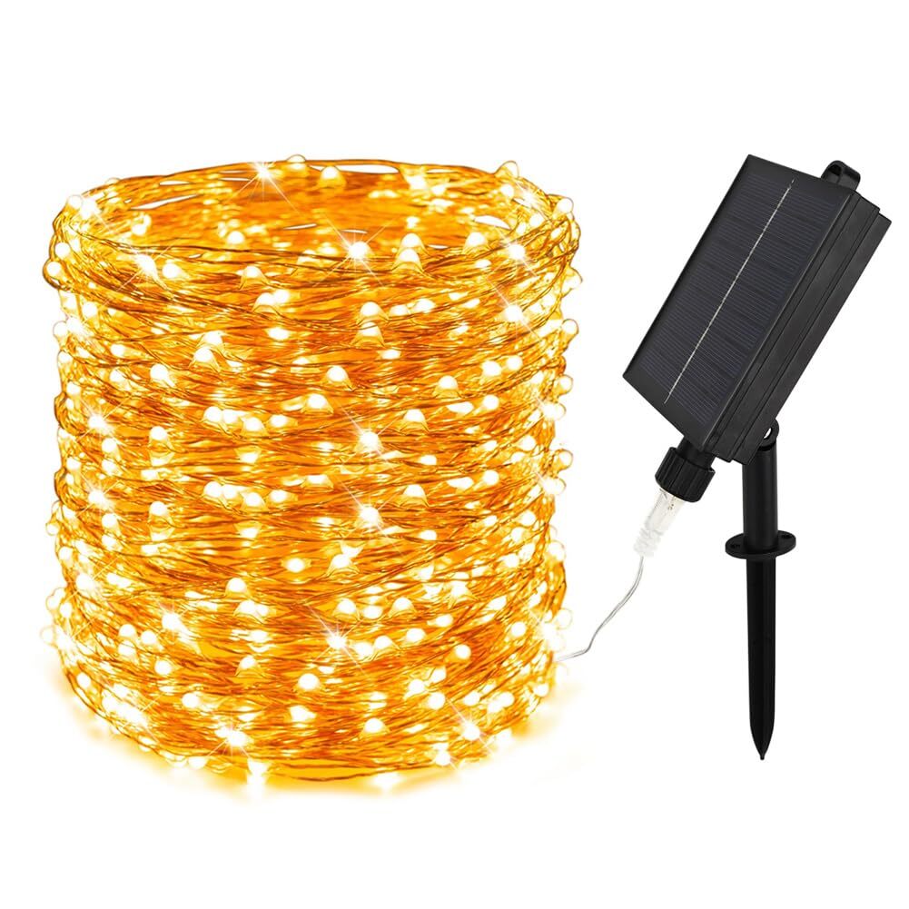 Solar String Lights Outdoor,200FT 600 LEDs Solar Fairy Lights,Waterproof Sola...