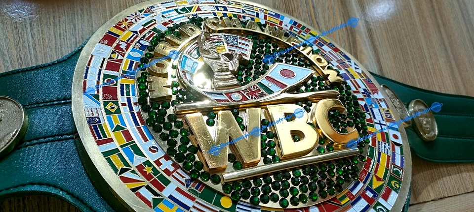 Cinturón Campeonato Mundial de Boxeo Esmeralda CMB - Placas 3D de 8 mm - Consejo Mundial de Boxeo Foto 4 de 4