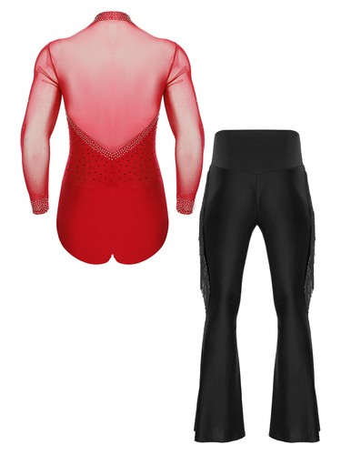 Mens With Pants Salsa Jumpsuit Modern Dancewear Practice Leotard Deep V-neck - Picture 31 of 72