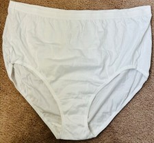 womna's Fruit of the Loom Fit for Me cotton panties, white, size 13, 6 packs