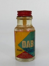 Vintage 1960's DAB Vinyl Plastic Repair Glass Bottle Made in USA..